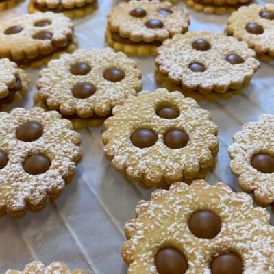 Biscuits lunettes chocolat/noisette