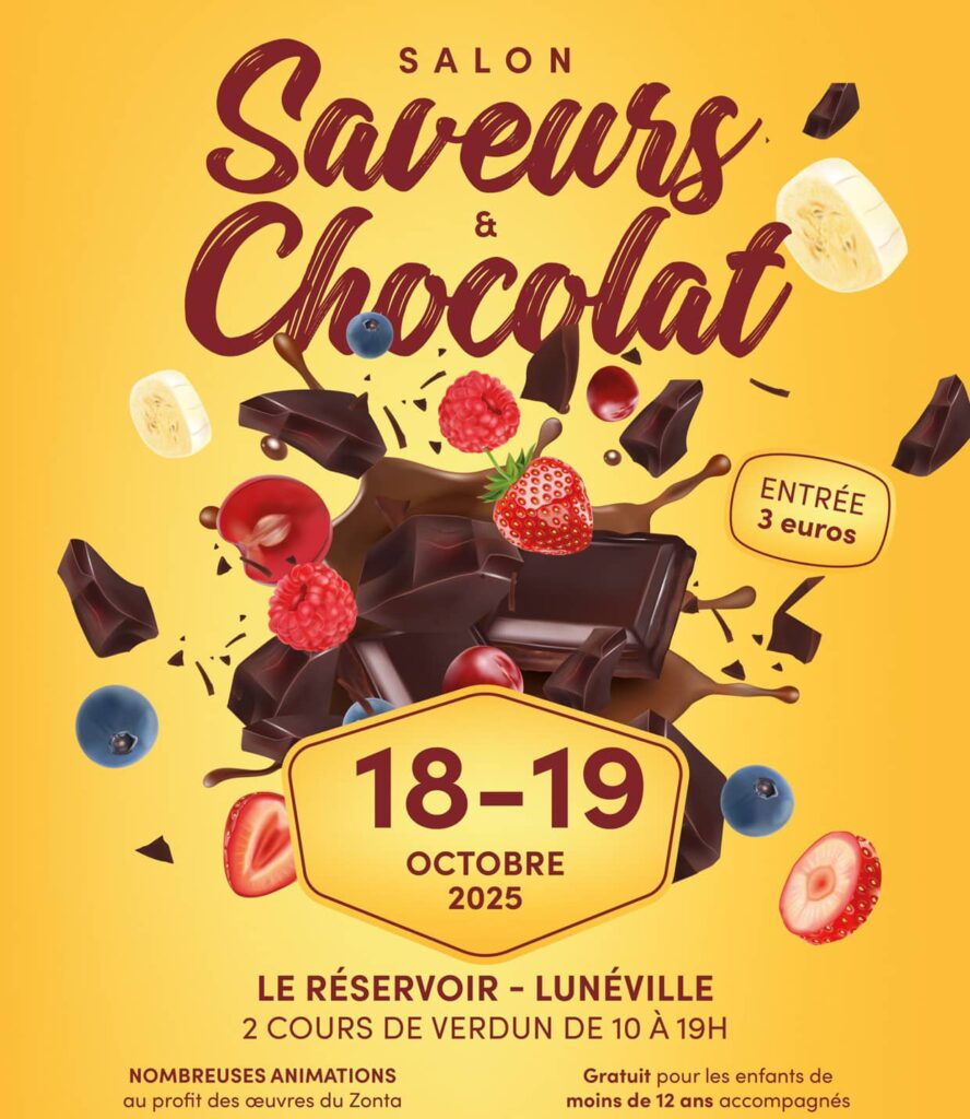 Retrouvez nos douceurs au Salon du Chocolat de Lunéville les 18 et 19 octobre 2025